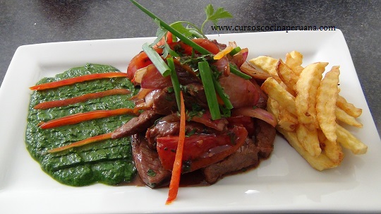 Lomo saltado de alpaca